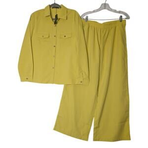 ZANZEA Collection mustard yellow set womens size XXL NWT Bohemian Corpcore